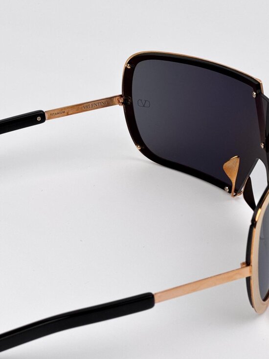 Valentino Sunglasses – Rose Gold Titanium Oversized Mask V-ROMASK VLS-120A main image 11